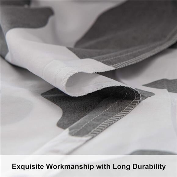 Microfiber Queen Duvet Cover Set,3 Pieces Ultra Soft Cow Printed Comforter Cover - Picture 3 of 7